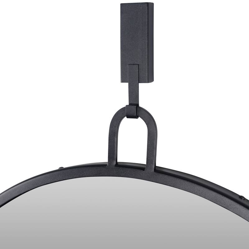 Round Black Stopwatch Mirror