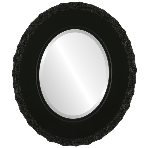 Shop Williamsburg Framed Oval Mirror in Matte Black - Free ...