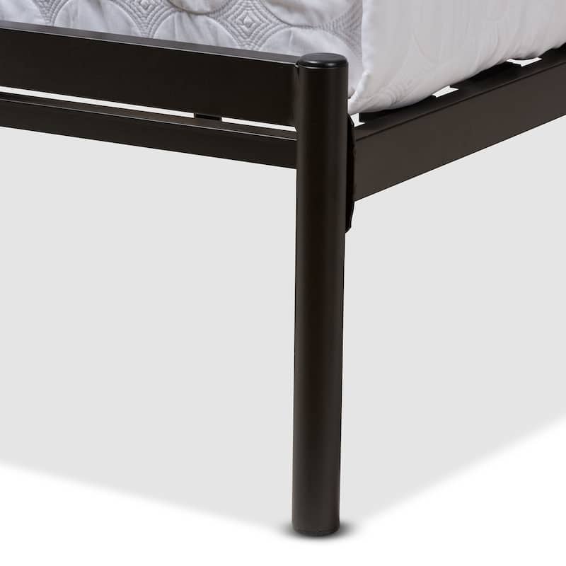 Contemporary Black Finished Metal Platform Bed by Baxton Studio