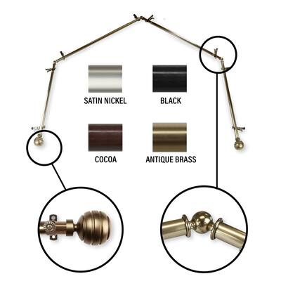 InStyleDesign Piper 4-Sided Bay Window Curtain Rod