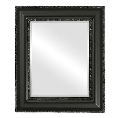 Somerset Framed Rectangle Mirror in Matte Black