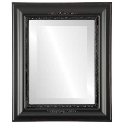 Boston Framed Rectangle Mirror in Matte Black