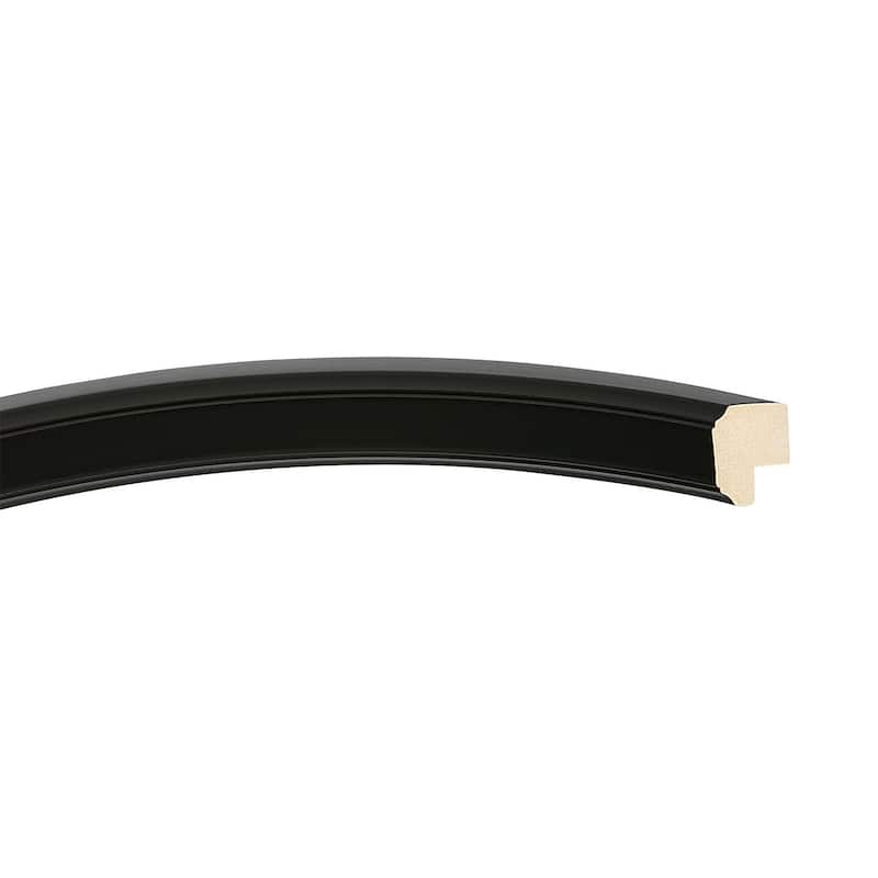 Toronto Framed Oval Mirror in Matte Black