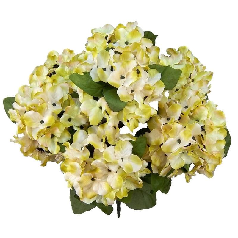7 Stems Artificial Full Blooming Stain Hydrangea