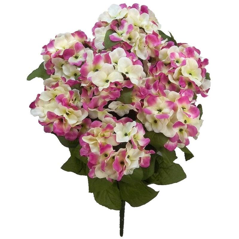 7 Stems Artificial Full Blooming Stain Hydrangea