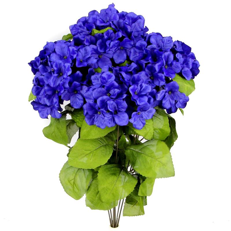 7 Stems Artificial Full Blooming Stain Hydrangea