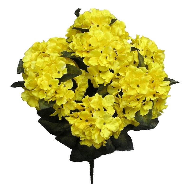7 Stems Artificial Full Blooming Stain Hydrangea