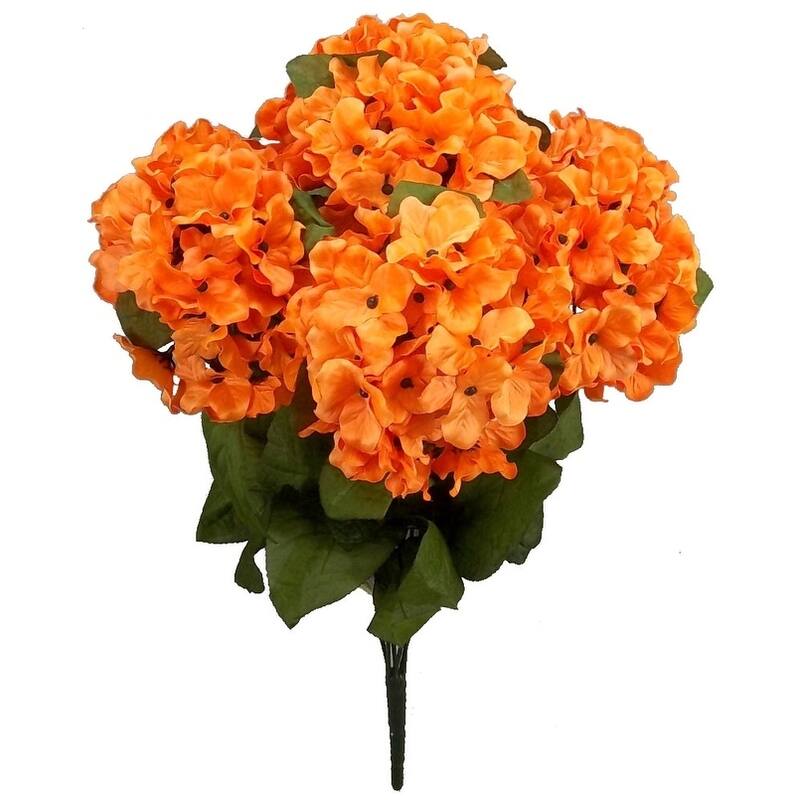 7 Stems Artificial Full Blooming Stain Hydrangea