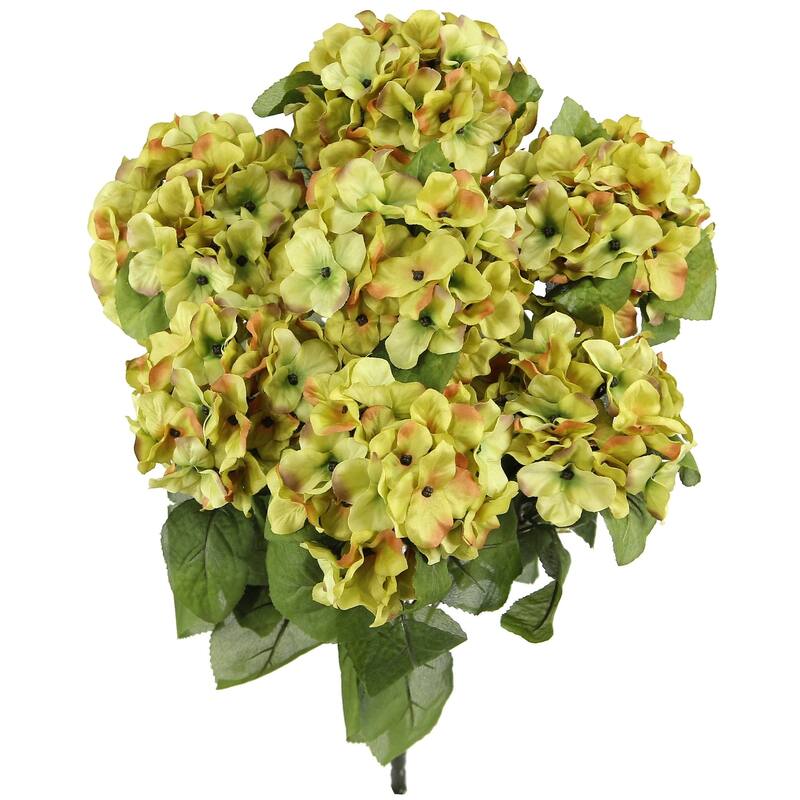 7 Stems Artificial Full Blooming Stain Hydrangea