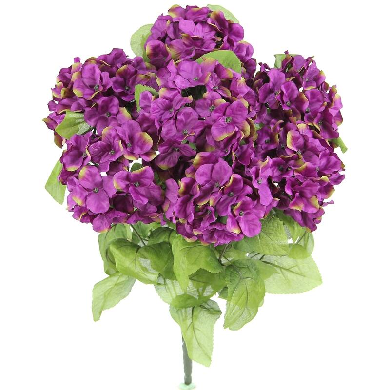 7 Stems Artificial Full Blooming Stain Hydrangea