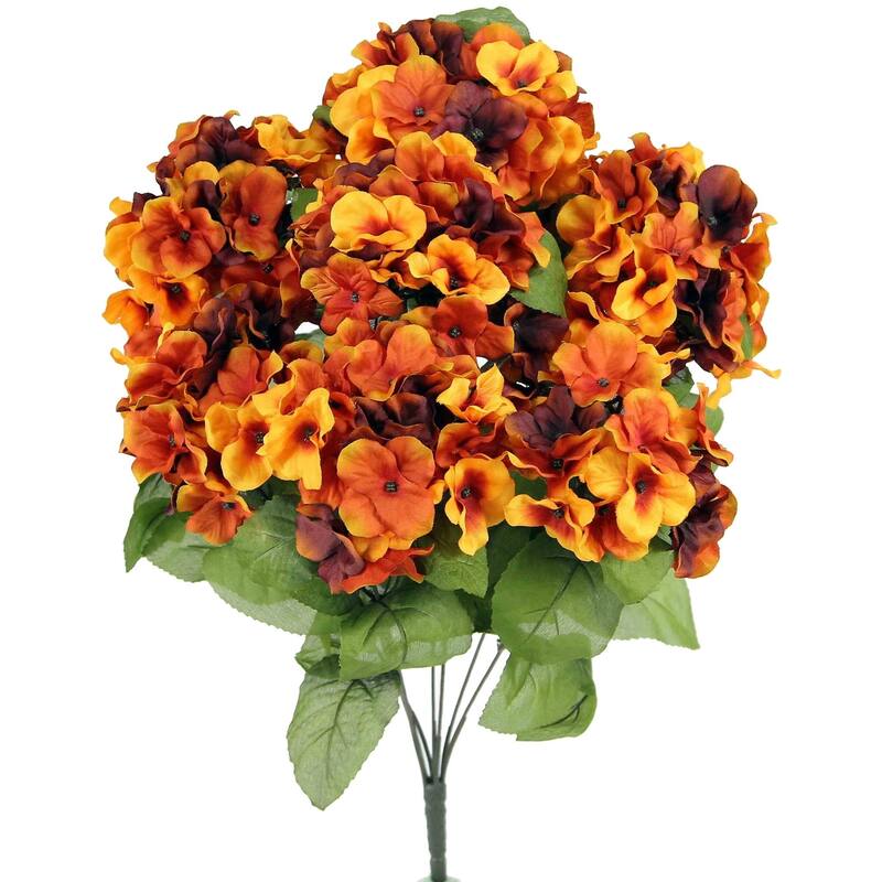 7 Stems Artificial Full Blooming Stain Hydrangea