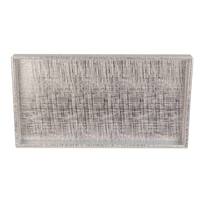 Home Basics Silver Metallic Weave Vanity Tray