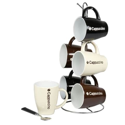 Home Basics 6-piece 15-inch Mug Set with Stand