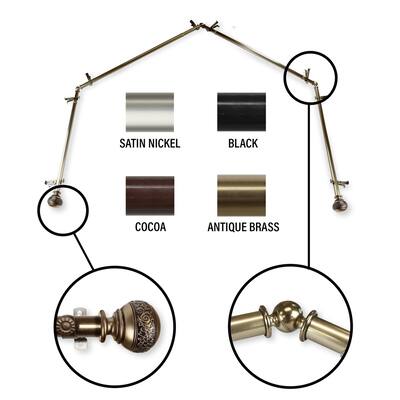 InStyleDesign Nadine 4-Sided Bay Window Curtain Rod