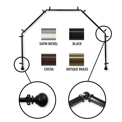 InStyleDesign Nadine 5-Sided Bay Window Curtain Rod