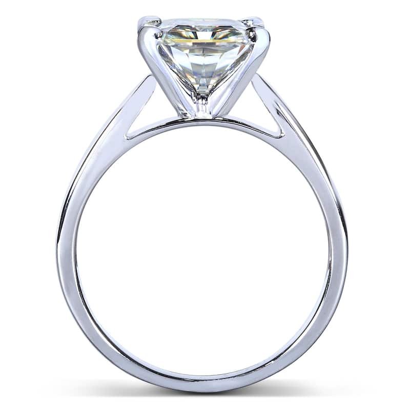 Annello by Kobelli 14k Gold 1 1/2 Carat Princess Classic Moissanite Solitaire Cathedral Engagement Ring (GH/VS)