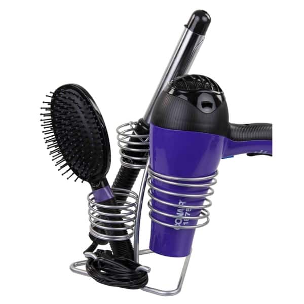 Home Basics Stainless Steel Freestanding Triangle Hairdryer Holder