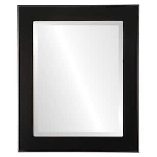 Avenue Framed Rectangle Mirror in Matte Black