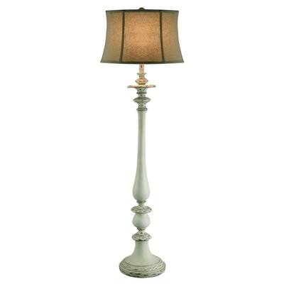 Summerland Worn Grey and White 60.25-inch Floor Lamp - N/A