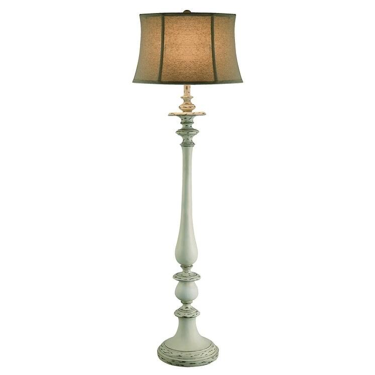 Summerland Worn Grey and White 60.25-inch Floor Lamp - N/A