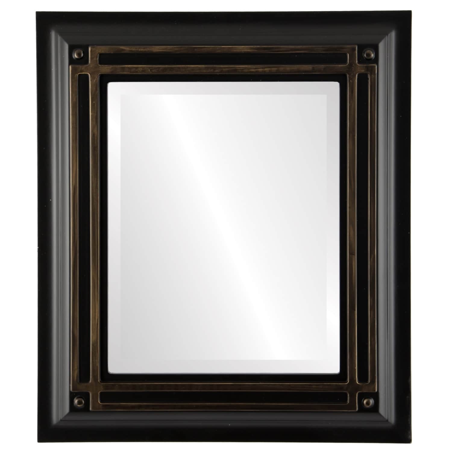 Imperial Framed Rectangle Mirror in Matte Black with Gold Bed Bath   Beyond 20601271