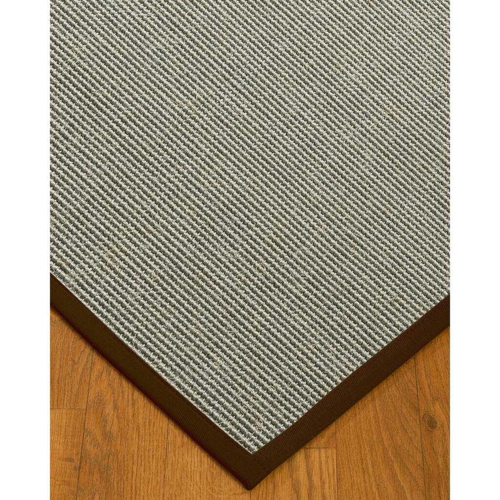NaturalAreaRugs Barton Sisal Area Rug Hand-Woven Fudge Border (9' x 12') - 9' x 12'