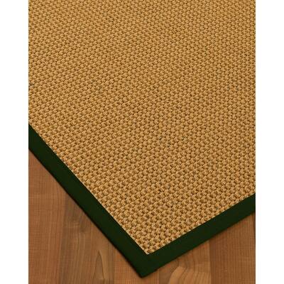 NaturalAreaRugs Dubai Sisal Area Rug Hand-Woven Moss Border (9' x 12') - 9' x 12'