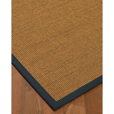 NaturalAreaRugs Melrose Sisal Area Rug Hand-Woven Marine Border (9' x 12') - 9' x 12'