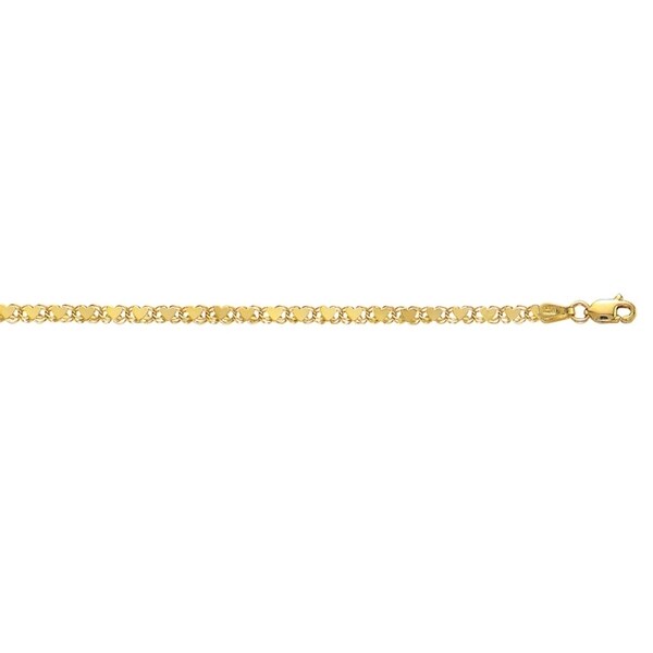 Curata 10k Yellow Gold 10 Inch 3 0mm Heart Chain Anklet Ankle Curata 10k Yellow Gold 10 Inch 3 0mm Heart Chain Anklet Ankle Bracelet For Women