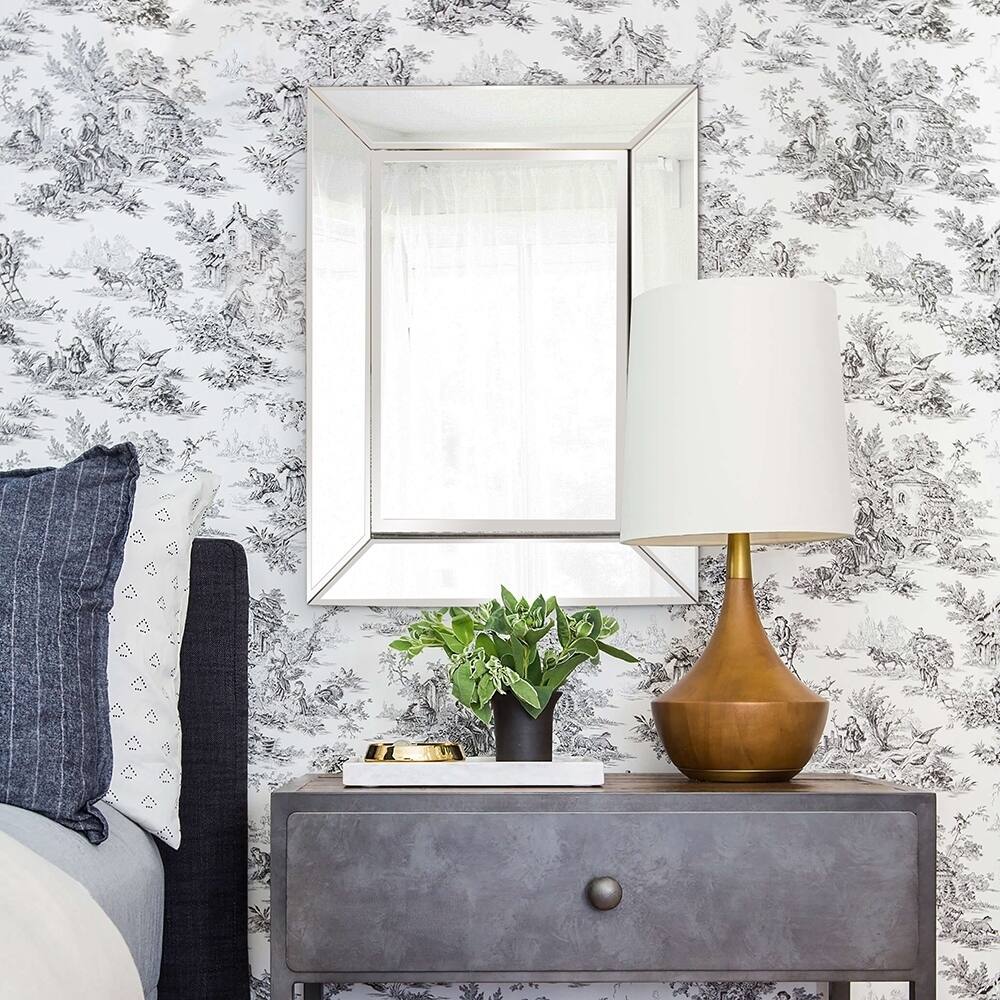 Allan Andrews Camden Rectangular Wall and Accent Mirror - Mirrored - 24" H x 18" W x 1" D