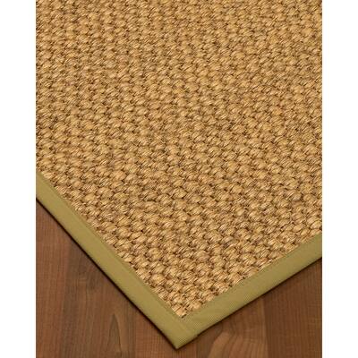 NaturalAreaRugs Valentino Sisal Area Rug Hand-Woven Sage Border (9' x 12') - 9' x 12'