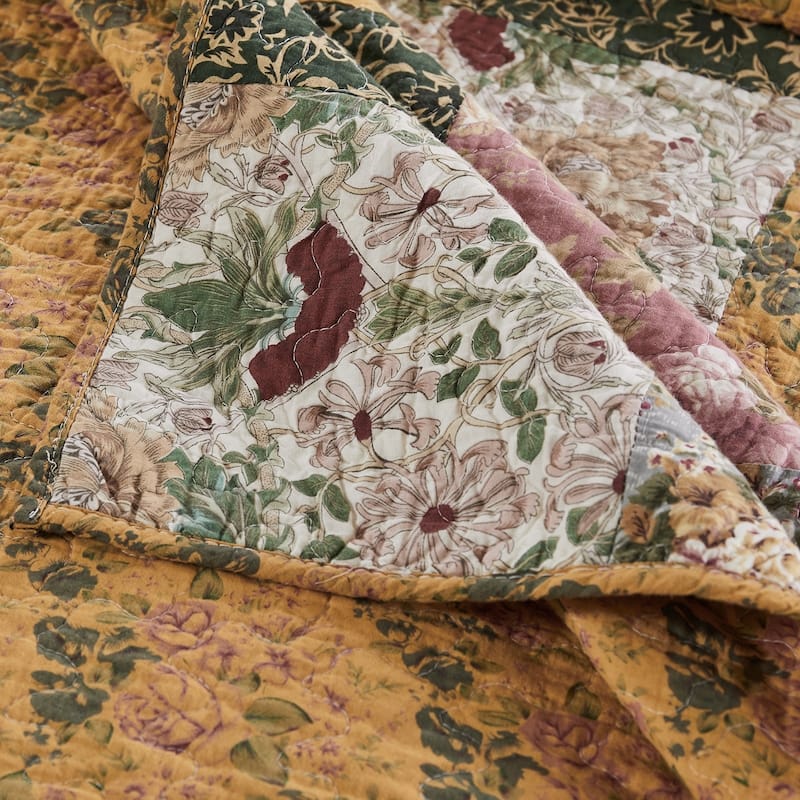 Greenland Home Fashions Antique Chic 100% Cotton Authentic Patchwork Bedspread Set