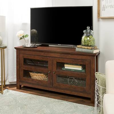 DISCO Copper Grove Bow Valley 44-inch Traditional Brown Corner TV Stand