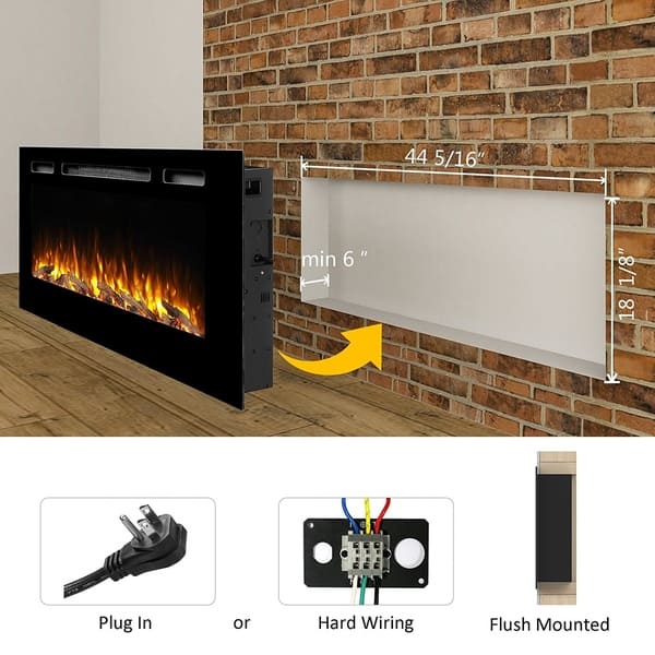 Shop Puraflame 50 Alice In Wall Recessed Electric Fireplace