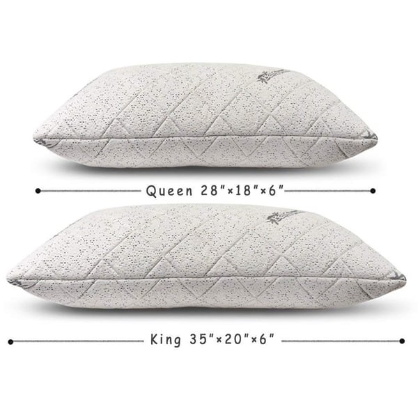 Shop Cr Sleep Shredded Bamboo Queen Memory Foam Pillow W Free