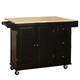 3-drawer Drop Leaf Kitchen Cart - Thumbnail 7