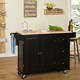 3-drawer Drop Leaf Kitchen Cart - Thumbnail 2