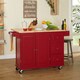 3-drawer Drop Leaf Kitchen Cart - Thumbnail 3