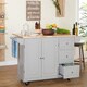 3-drawer Drop Leaf Kitchen Cart - Thumbnail 11