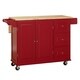 3-drawer Drop Leaf Kitchen Cart - Thumbnail 6