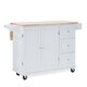 3-drawer Drop Leaf Kitchen Cart - Thumbnail 4