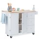 3-drawer Drop Leaf Kitchen Cart - Thumbnail 8