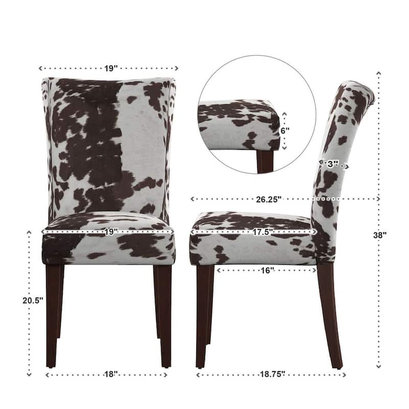 Portman Cowhide Parson Dining Chairs (Set of 2) by iNSPIRE Q Bold