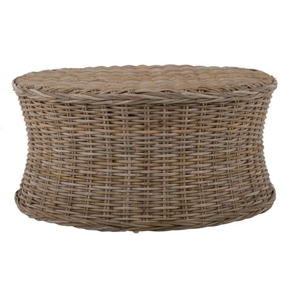 Safavieh Ruxton Natural Wicker Ottoman 20602813 Safavieh Ruxton Natural Wicker Ottoman