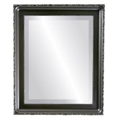 Kensington Framed Rectangle Mirror in Matte Black