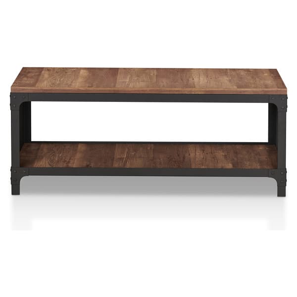 Shop Furniture Of America Maua Rustic Oak Metal Storage Entryway