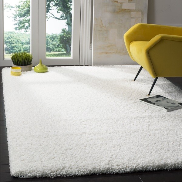 Safavieh California Plush Milky White Rug 8 6 Square Safavieh California Plush Milky White Rug 8 X27