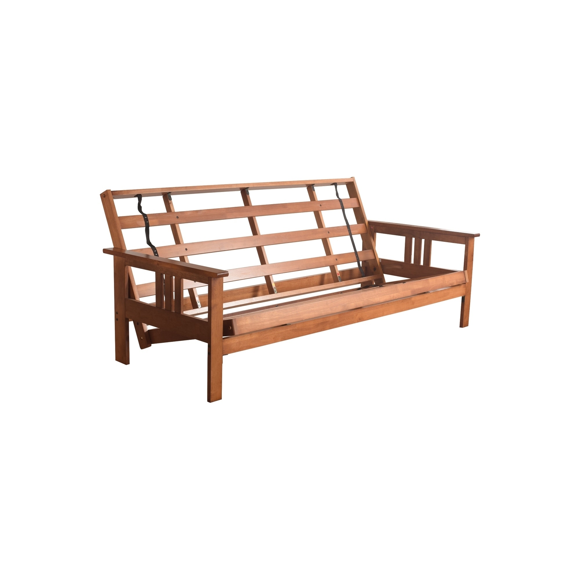 Shop Copper Grove Porters Honey Oak Full Size Wood Futon Frame