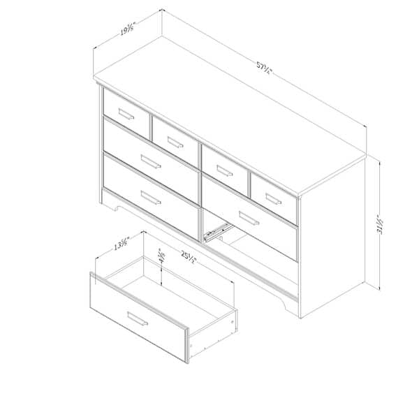 Shop South Shore Versa 6 Drawer Double Dresser On Sale Free