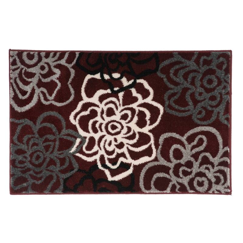 World Rug Gallery Contemporary Modern Floral Flowers Area Rug